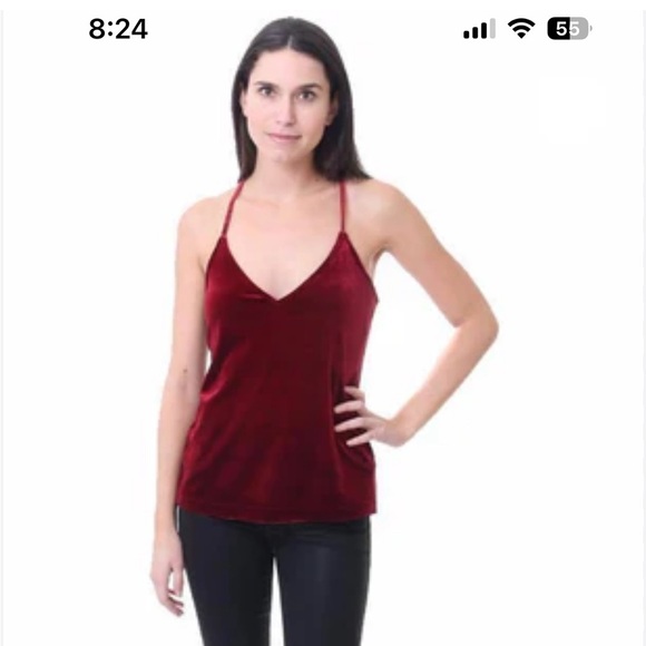 Veronica M Red Relaxed Backless Camisole M - Picture 1 of 3